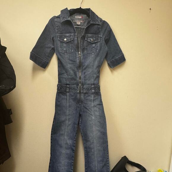 Guess y2k denim zip up jumpsuit - Picture 1 of 7